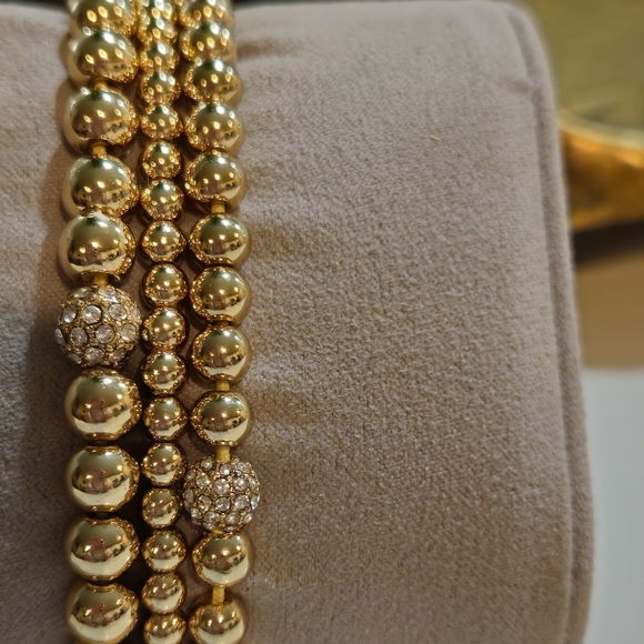 ANNE KLEIN Bracelets Gold-Tone Beaded Stretch 3- Pc Set - Picture 4 of 8